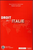 Couverture du livre « Droit de l'Italie » de  aux éditions Lgdj