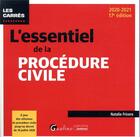 Couverture du livre « L'essentiel de la procédure civile (édition 2020/2021) » de Natalie Fricero aux éditions Gualino