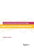 Couverture du livre « Langage et pensee dans la philosophie francaise » de Celine Denat aux éditions Pu De Reims