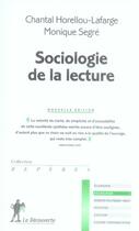 Couverture du livre « Sociologie de la lecture » de Horellou-Lafarge C. aux éditions La Decouverte