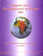 Couverture du livre « Rapport sur le développement en Afrique 2001 ; renforcement de la bonne gouvernance en Afrique » de Banque Africaine De Developpement aux éditions Economica