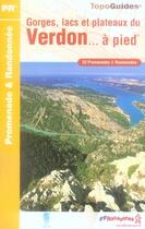 Couverture du livre « Gorges, lacs et plateaux du verdon » de  aux éditions Ffrp