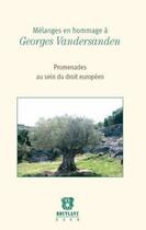 Couverture du livre « Mélanges en hommage à Georges Vandersanden ; promenades au sein du droit européen » de  aux éditions Bruylant