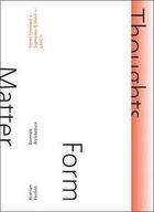 Couverture du livre « Thoughts form matter » de  aux éditions Park Books