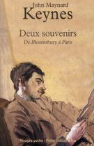 Couverture du livre « Deux souvenirs ; de Bloomsbury à Paris » de John Maynard Keynes aux éditions Rivages