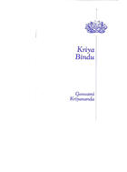 Couverture du livre « Kriya bindu » de Goswami Kriyananda aux éditions Centre Kriya Yoga France