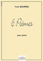 Couverture du livre « 6 poemes pour piano » de Bourrel Yvon aux éditions Delatour