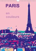 Couverture du livre « Paris en couleurs calendrier mural 2018 din a4 vertical - la ville de ma vie la ville de » de Sock R aux éditions Calvendo