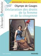 Couverture du livre « La déclaration des droits de la femme et de la citoyenne » de Olympe De Gouges aux éditions Magnard