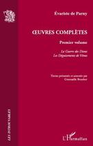 Couverture du livre « Oeuvres complètes t.1 ; la guerre des dieux ; les déguisements de Vénus » de Evariste De Parny aux éditions Editions L'harmattan