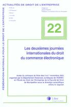 Couverture du livre « 2e journees internationale du droit du commerce electronique » de Eric A. Caprioli aux éditions Lexisnexis