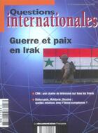 Couverture du livre « Guerre et paix en Irak » de  aux éditions Documentation Francaise