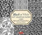 Couverture du livre « Black & white gift wrapping papers 6 sheets » de  aux éditions Tuttle