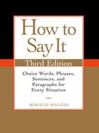 Couverture du livre « How To Say It » de Maggio Rosalie aux éditions Penguin Group Us