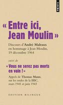 Couverture du livre « Entre ici, Jean Moulin
