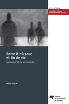 Couverture du livre « Entre itinérance et fin de vie ; sociologie de la vie moindre » de Dahlia Namian aux éditions Presses De L'universite Du Quebec