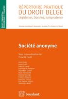 Couverture du livre « Société anonyme » de Yves De Cordt et Collectif aux éditions Bruylant