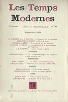 Couverture du livre « Revue Les temps modernes » de Collectif Gallimard aux éditions Gallimard