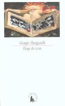 Couverture du livre « Eloge du tyran » de Giorgio Manganelli aux éditions Gallimard