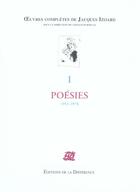 Couverture du livre « OEUVRES COMPLETES : poésie Tome 1 ; 1951-1978 » de Jacques Izoard aux éditions La Difference