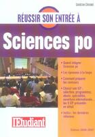 Couverture du livre « Reussir son entree a sciences po (edition 2006-2007) » de Sandrine Chesnel aux éditions L'etudiant