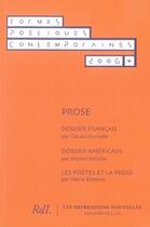 Couverture du livre « Formes poétiques contemporaines ; prose » de  aux éditions Impressions Nouvelles