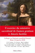 Couverture du livre « L'exercice du ministère sacerdotal de Lumen gentium à Amoris laetitia » de  aux éditions Parole Et Silence