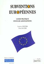 Couverture du livre « Subventions Europeennes » de Wattier aux éditions Juris Editions
