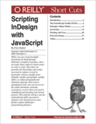 Couverture du livre « Scripting InDesign with JavaScript » de Peter Kahrel aux éditions O'reilly Media