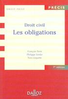 Couverture du livre « Droit Civil Les Obligations » de Terre et Simler et Lequette aux éditions Dalloz