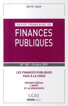 Couverture du livre « Les finances publiques face à la crise » de  aux éditions Lgdj