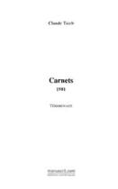 Couverture du livre « Carnets » de Claude Taieb aux éditions Editions Le Manuscrit