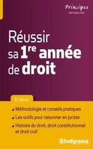 Couverture du livre « Réussir sa 1re année de droit (8e édition) » de  aux éditions Studyrama