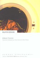 Couverture du livre « Johann faustus » de Hanns Eisler aux éditions Theatrales