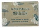 Couverture du livre « Carnet de papier d'encens meditation » de  aux éditions Dg-exodif