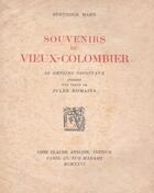 Couverture du livre « Souvenirs du Vieux-Colombier » de Berthold Mahn aux éditions Nel