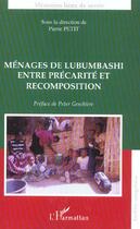 Couverture du livre « Menages de lubumbashi entre precarite et recomposition » de  aux éditions L'harmattan