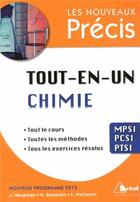 Couverture du livre « Tout-en-un ; chimie MPSI, PCSI, PTSI » de Jacques Mesplede aux éditions Breal
