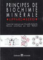 Couverture du livre « Principes de biochimie minerale » de Lippard aux éditions De Boeck