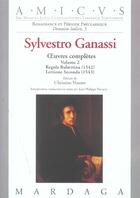Couverture du livre « Sylvestro ganassi - oeuvres completes volume 2 » de Ganassi Sylvestro aux éditions Mardaga Pierre
