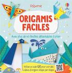 Couverture du livre « Origamis faciles : avec plus de 60 feuilles détachables à plier » de Abigail Wheatley et Teresa Bellon aux éditions Usborne