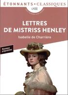 Couverture du livre « Lettres de Mistriss Henley » de Isabelle De Charrière aux éditions Flammarion