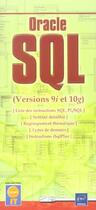 Couverture du livre « Oracle SQL versions 9I et 10g ; liste des principales instructions » de  aux éditions Eni
