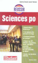 Couverture du livre « Reussir sciences po » de Sandrine Chesnel aux éditions L'etudiant