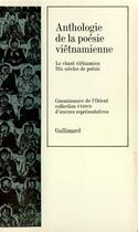 Couverture du livre « Anthologie de la poesie vietnamienne - le chant vietnamien - dix siecles de poesie » de  aux éditions Gallimard