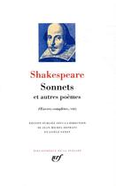 Couverture du livre « Oeuvres complètes Tome 8 ; sonnets et autres poèmes » de William Shakespeare aux éditions Gallimard