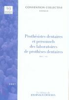 Couverture du livre « Prothésistes dentaires et personnels de laboratoires de prothèses dent » de  aux éditions Documentation Francaise