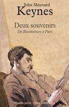 Couverture du livre « Deux souvenirs ; de Bloomsbury à Paris » de Keynes John Maynard aux éditions Éditions Rivages