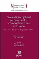 Couverture du livre « Towards an optimal enforcement of compet » de Merola et Massimo et Waelb aux éditions Bruylant