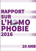 Couverture du livre « Rapport sur l'homophobie (édition 2016) » de  aux éditions Sos Homophobie